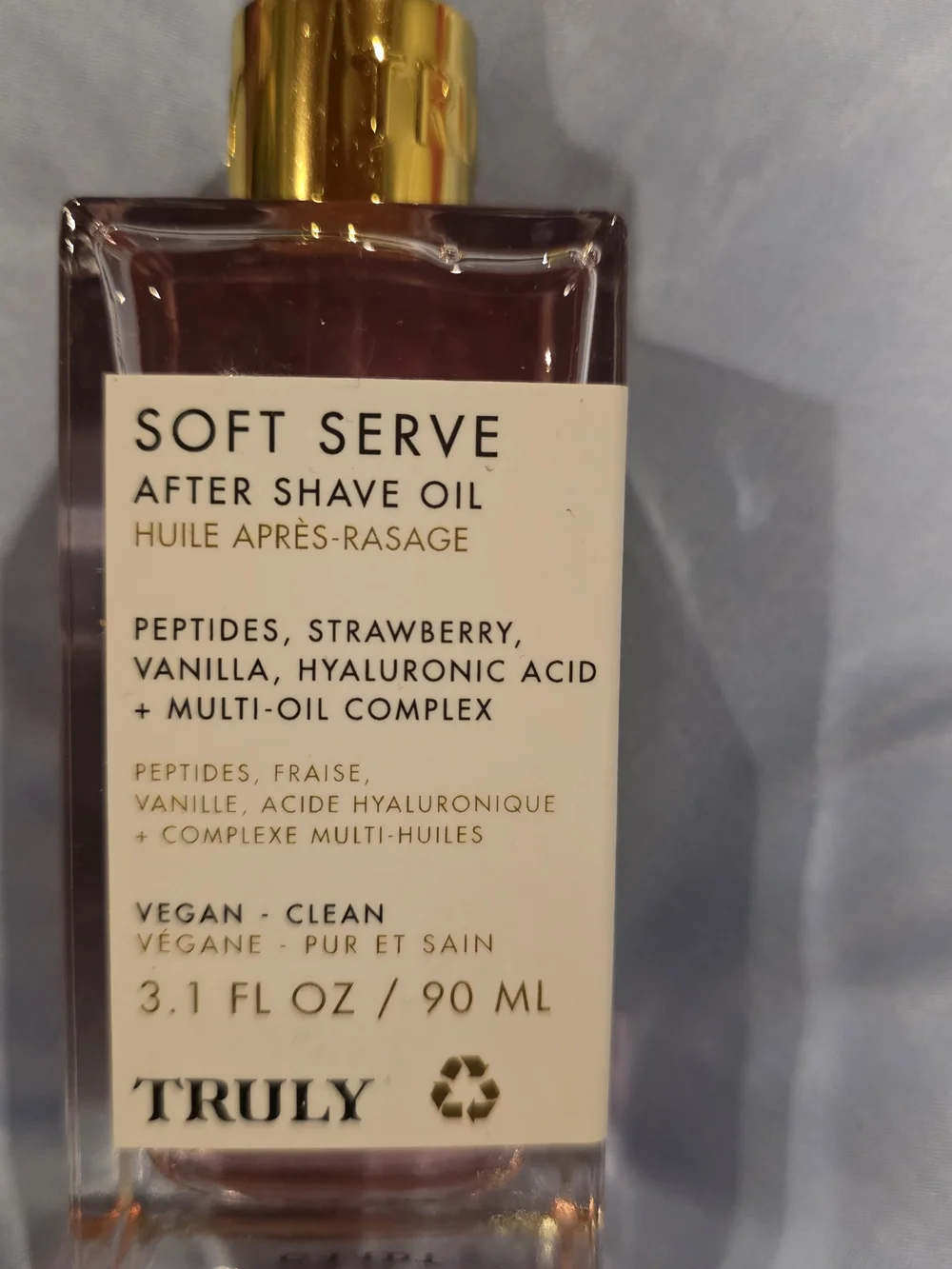 TRULY Soft Serve After Shave Oil — Pink with Gold Cap
